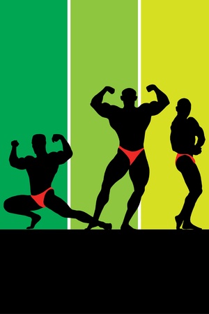 Bodybuilding  Vector illustration with place for textのイラスト素材