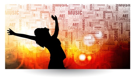Music event background for web bannerのイラスト素材