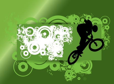 Vector of BMX cyclist のイラスト素材