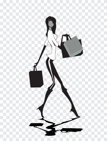 Shopping womanのイラスト素材