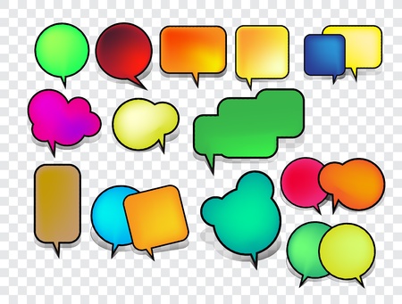 Speech vector elementsのイラスト素材