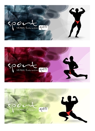 Bodybuilding  Vector illustration のイラスト素材