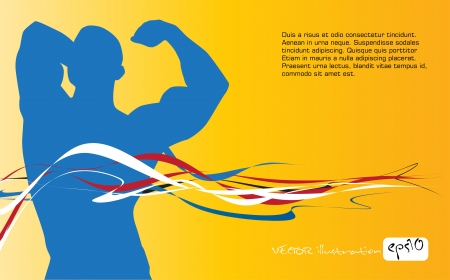 Bodybuilding  Vector illustration  のイラスト素材