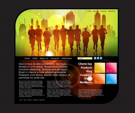 Website design templateのイラスト素材