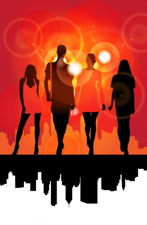 Fashion girlsのイラスト素材