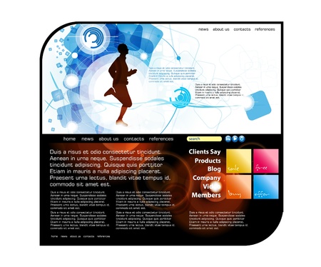 Web Site Page Templateのイラスト素材