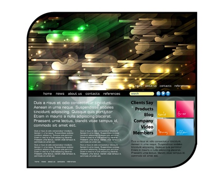 Web Site Page Templateのイラスト素材