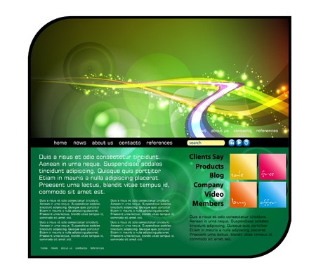 Web Site Page Templateのイラスト素材