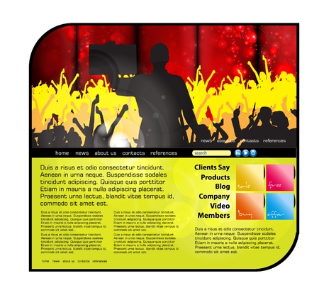 Web Site Page Templateのイラスト素材