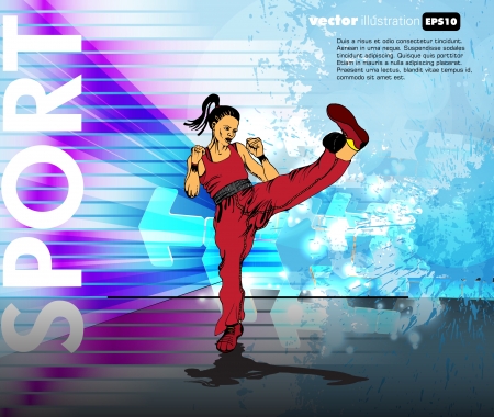 Karate illustrationのイラスト素材