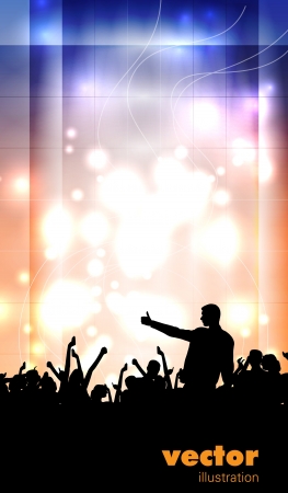 Concert illustration  Dancing peopleのイラスト素材