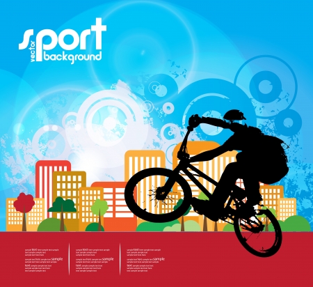 BMX cyclist のイラスト素材