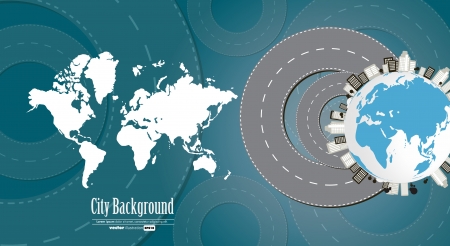 City backgroundのイラスト素材