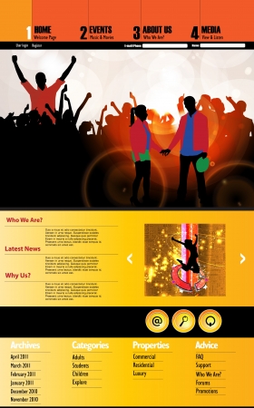 Music Website Templateのイラスト素材