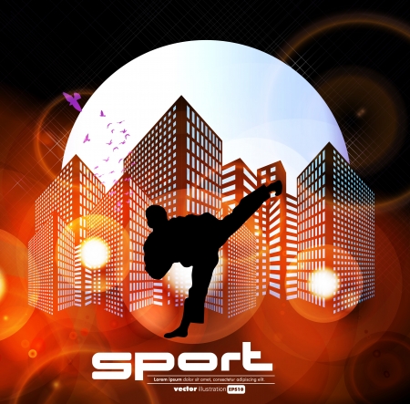 Karate illustrationのイラスト素材