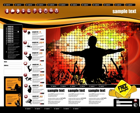 Website Templateのイラスト素材