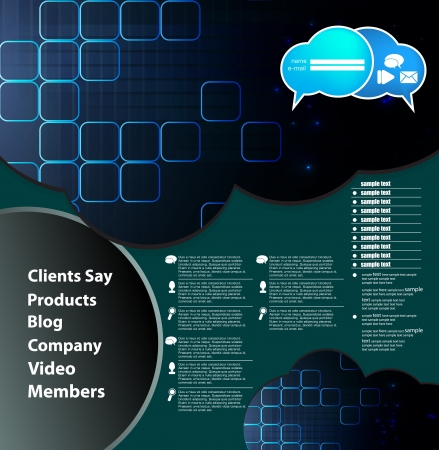 Website Templateのイラスト素材