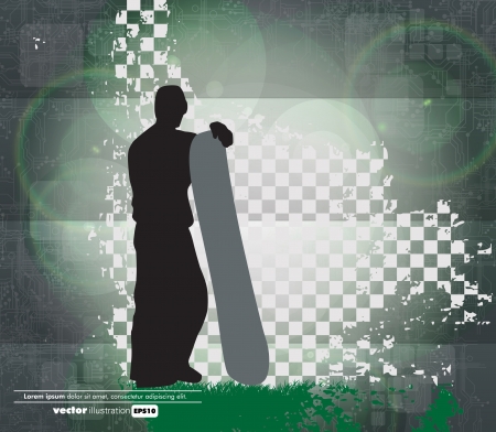 Snowboardのイラスト素材