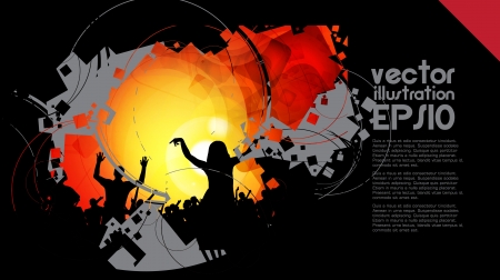 Disco event backgroundのイラスト素材