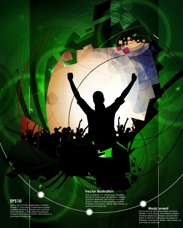 Music event background illustration のイラスト素材