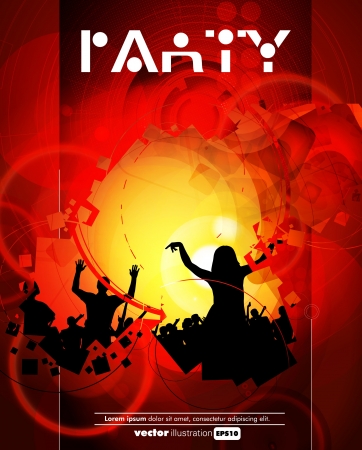 Crowd of people  Concert illustrationのイラスト素材