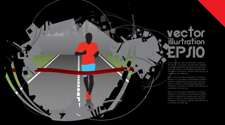 Runner sport illustrationのイラスト素材