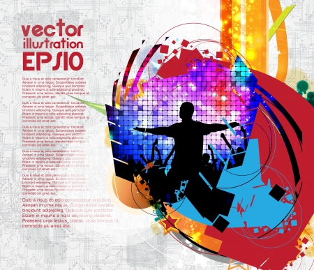 Dancing people  Vector illustration のイラスト素材