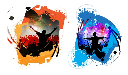 Dancing people  Vector illustration のイラスト素材