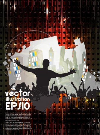 Party People Vector Background のイラスト素材