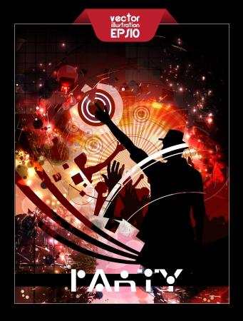 Party dance posterのイラスト素材