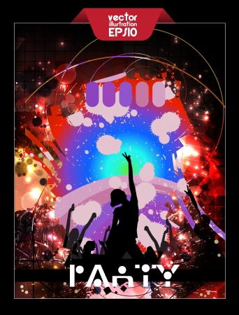 Party dance posterのイラスト素材