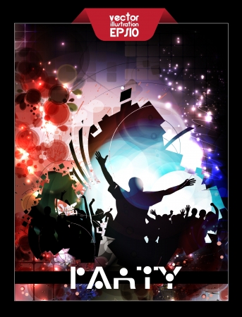 Party dance posterのイラスト素材