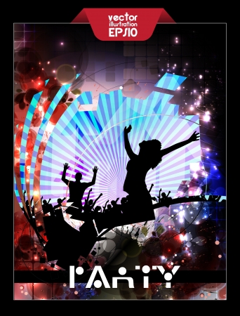 Party dance posterのイラスト素材