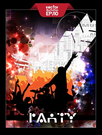 Party dance posterのイラスト素材