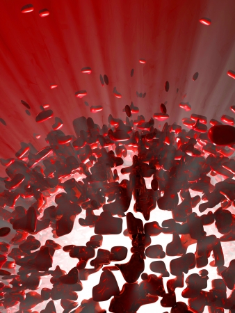 Red explosion backgroundの写真素材