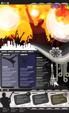 Music Website Templateのイラスト素材