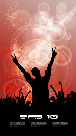 Music background with dancing peopleのイラスト素材