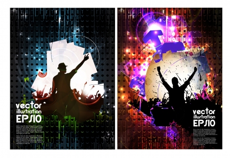 Concert posters collection. Vector illustration のイラスト素材