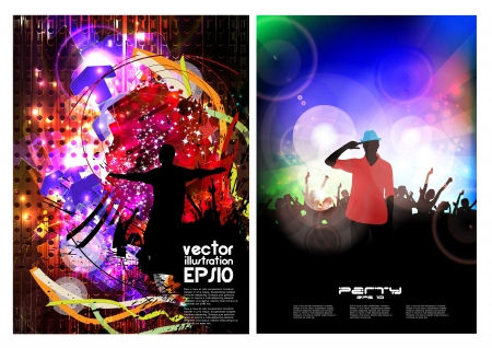 Concert posters collection. Vector illustration のイラスト素材