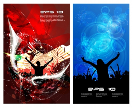 Music event posters. Vectorのイラスト素材