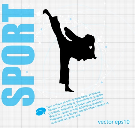 Karate illustrationのイラスト素材