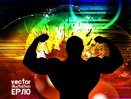 Bodybuilding  Vector illustrationのイラスト素材