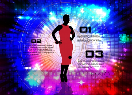 Beautiful woman silhouetteのイラスト素材