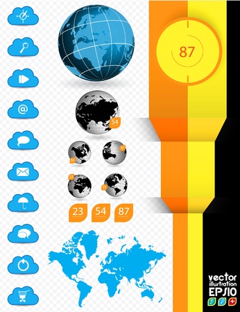 Infographics. World mapのイラスト素材