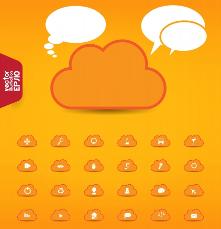 Cloud computing conceptのイラスト素材