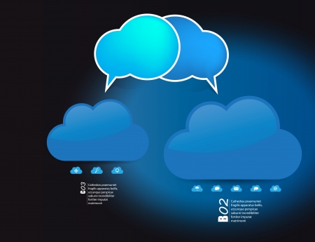 Cloud computing concept designのイラスト素材