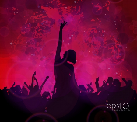 Crowd of dancing peopleのイラスト素材