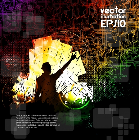 Crowd of dancing peopleのイラスト素材