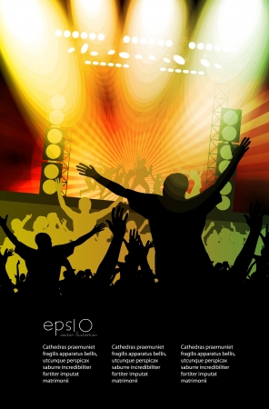 Crowd of dancing peopleのイラスト素材
