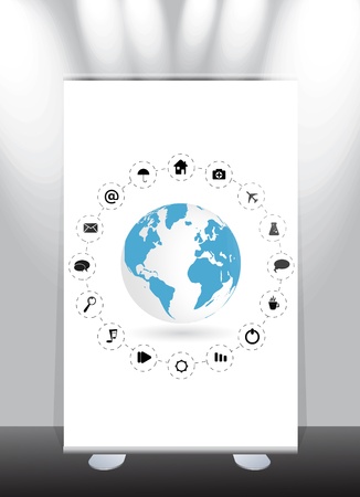 Banner stand displayのイラスト素材